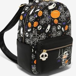 Disney Mickey Mouse Halloween Skeleton Glow-In-The-Dark Mini Backpack
